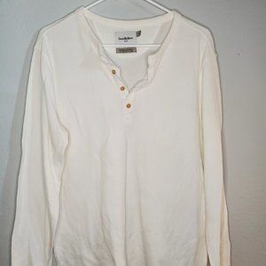 Long sleeve men's waffle knit shirt